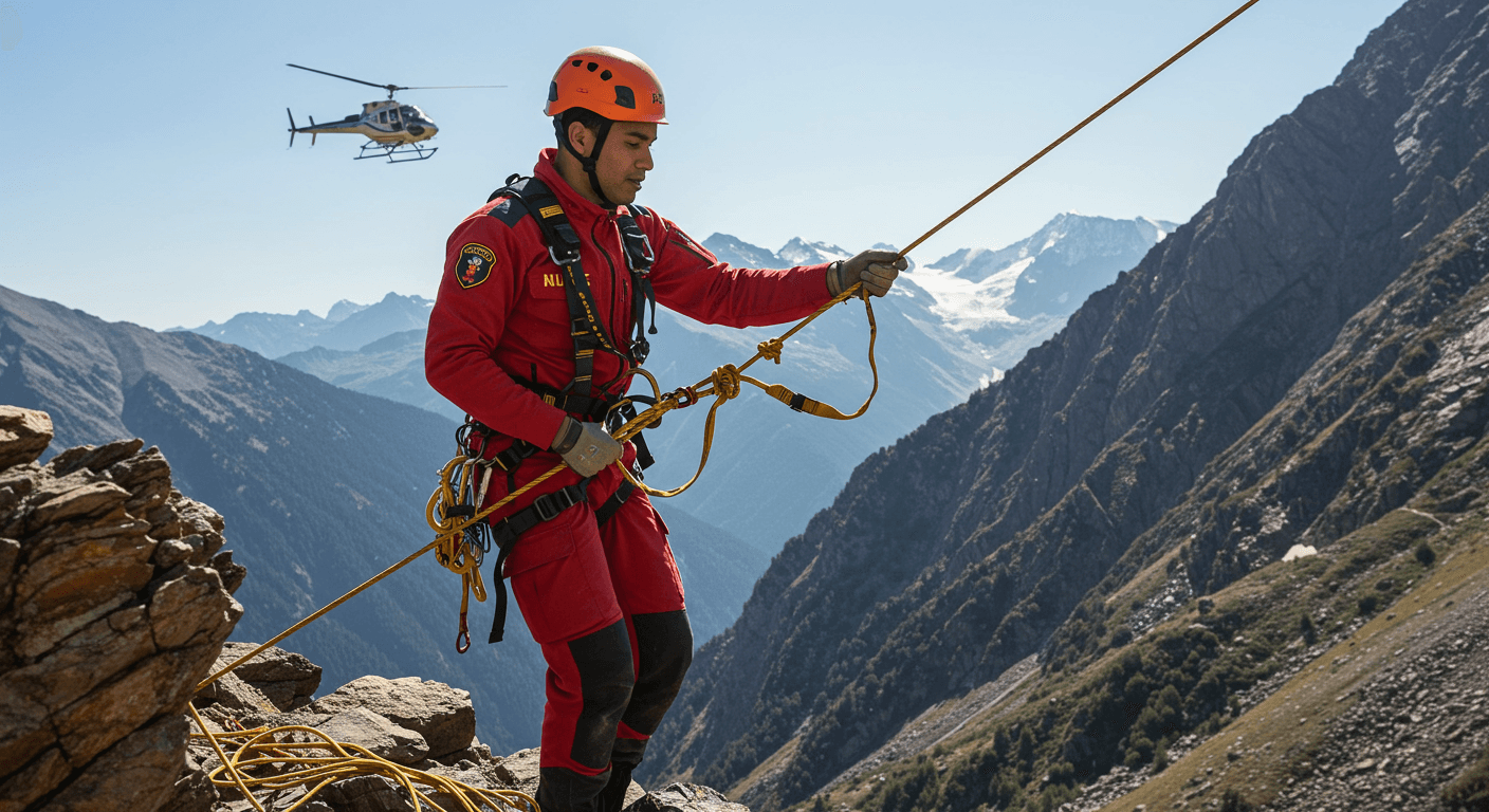 Paramedic in High-Altitude Rescue Course